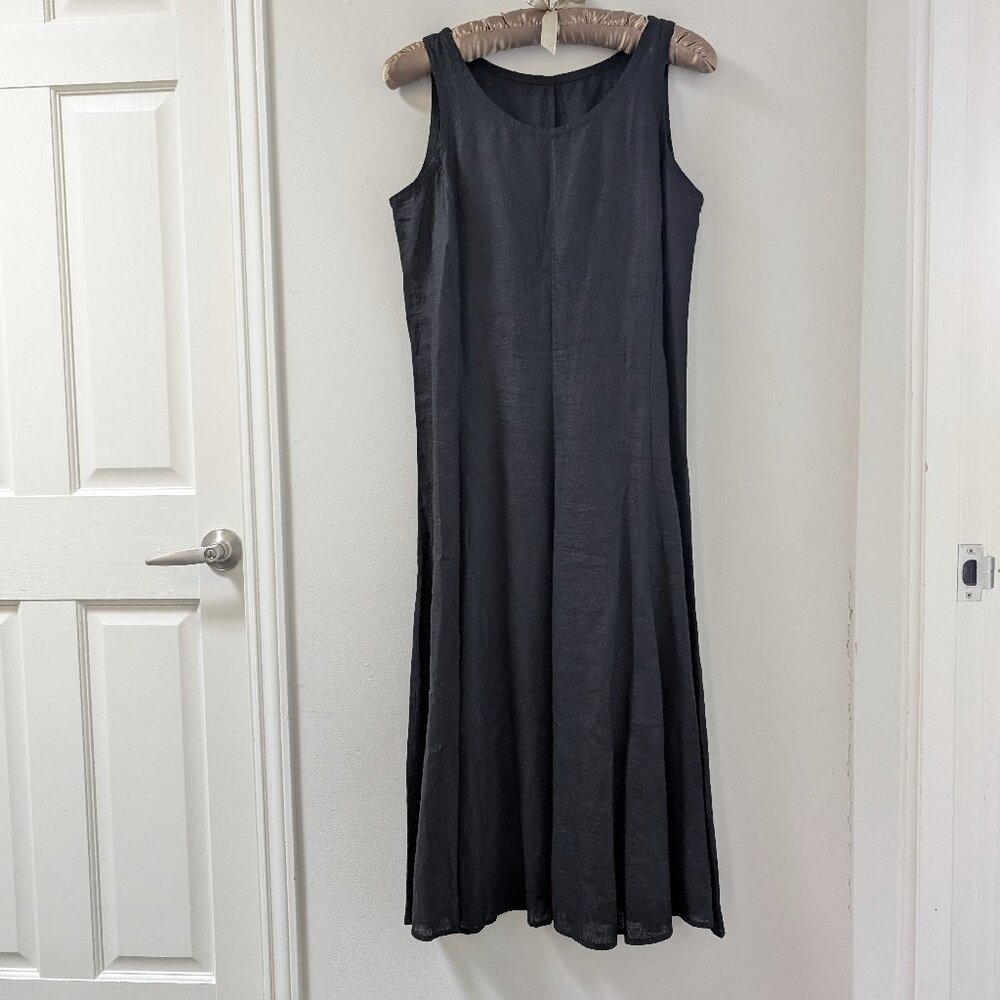 Eileen Fisher Sleeveless Linen Maxi Dress, Large to X-Large